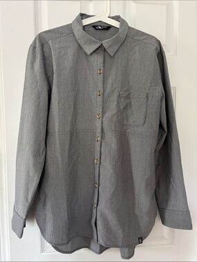 The North Face Gray Button-Down Shirt